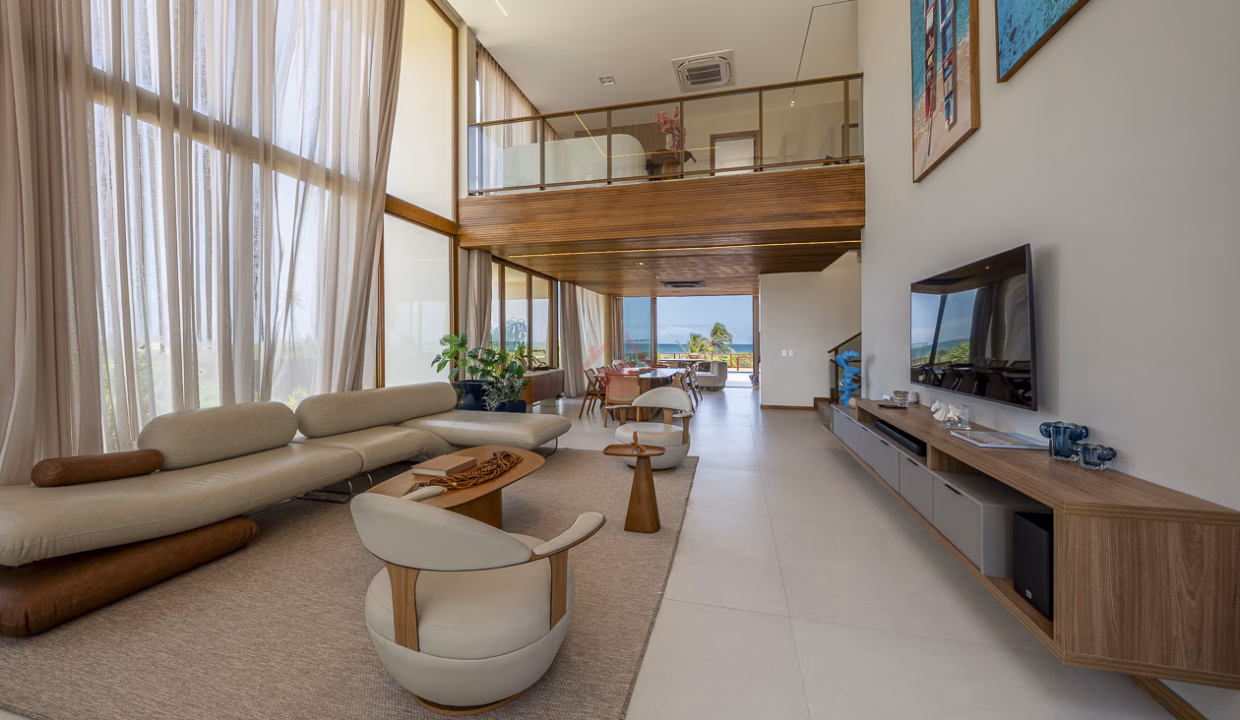 Alto luxo para temporada pé na areia em Alphaville Guarajuba -12