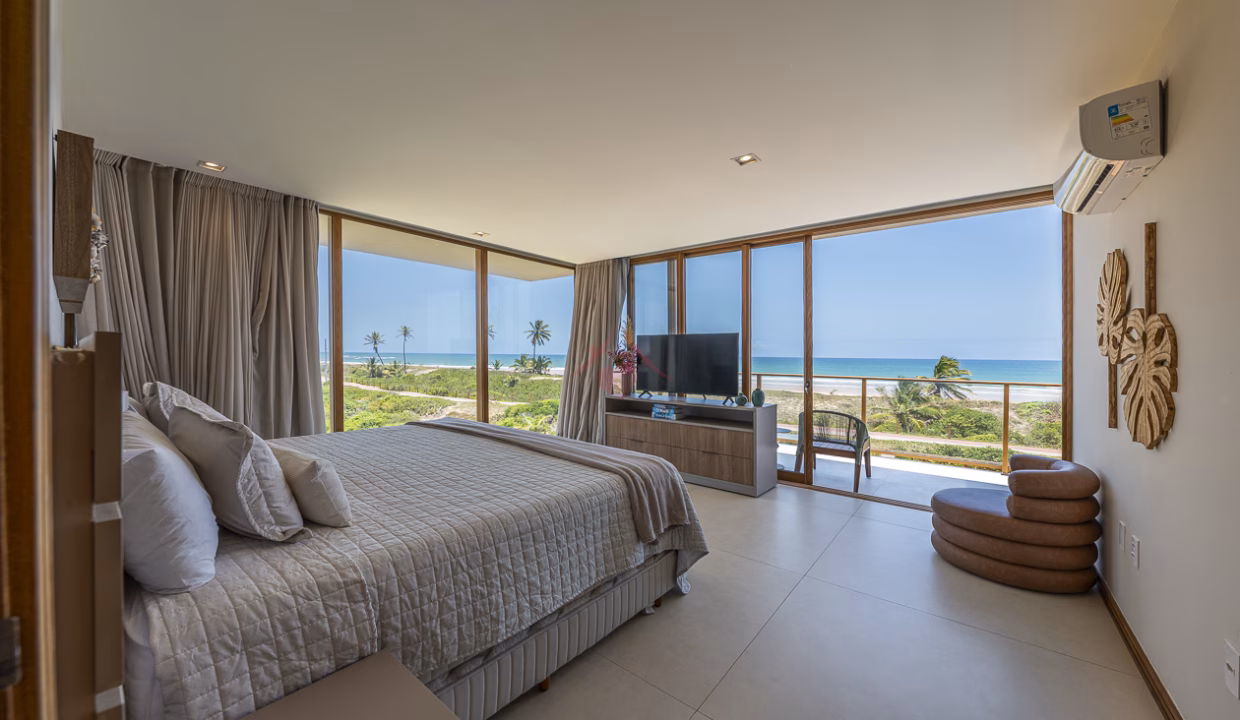 Alto luxo para temporada pé na areia em Alphaville Guarajuba -28