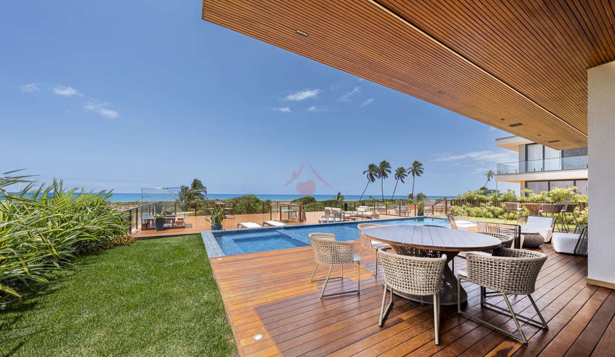 Mansão pé na areia altíssimo luxo a venda no Alphaville Guarajuba-5